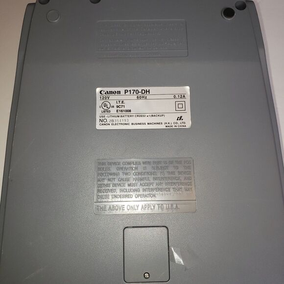 Canon P170-DH-3 12-Digit Desktop Printing Calculator with Clock NEW - Picture 3 of 5